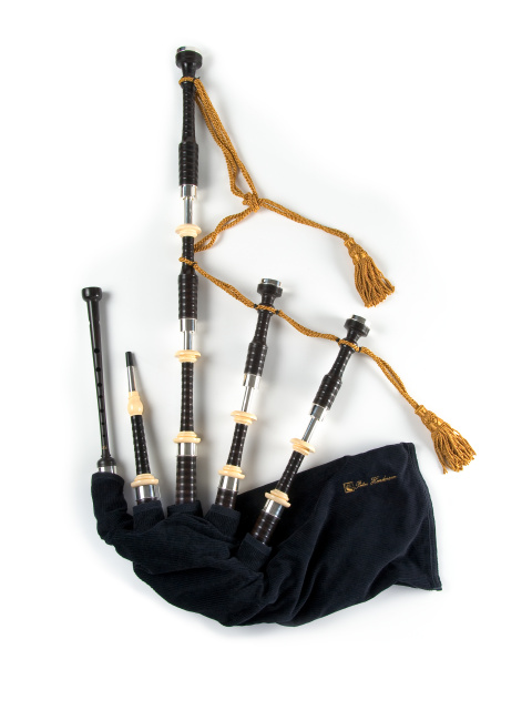 Peter Henderson PH3 Bagpipes with Engraved Nickel Slides